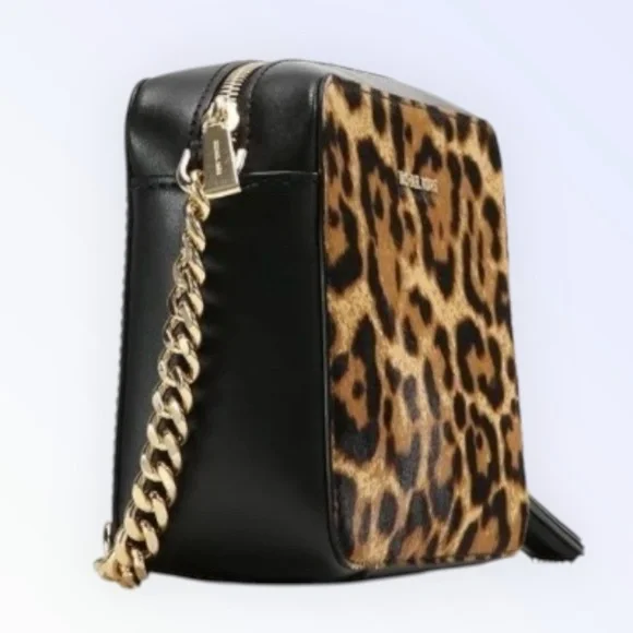 Michael Michael Kors Ginny Leopard Print Medium Calf Hair Bag - Picture 11 of 16